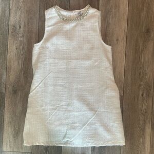 Winter white tweed dress